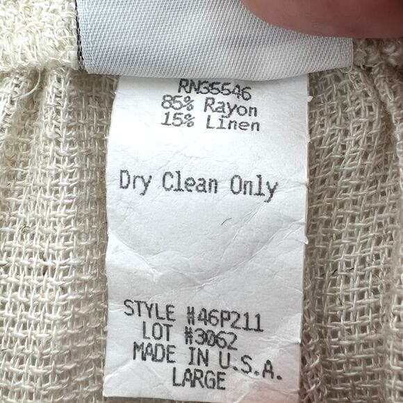 Vintage Ecru Cardigan and Pants Set Sostanza and Brownstone Studio Size L - Picture 7 of 13